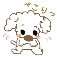 Together with a toy poodle sticker #10107027