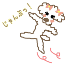 Together with a toy poodle sticker #10107029