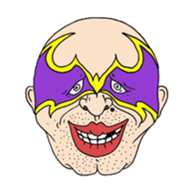 An illustrated Lucha Libre guide sticker #10107192