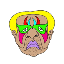 An illustrated Lucha Libre guide sticker #10107195