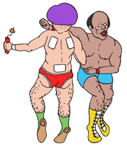 An illustrated Lucha Libre guide sticker #10107197