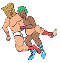 An illustrated Lucha Libre guide sticker #10107198