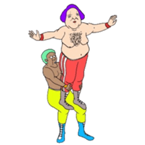 An illustrated Lucha Libre guide sticker #10107200