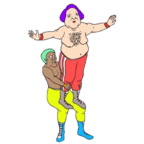 An illustrated Lucha Libre guide sticker #10107200