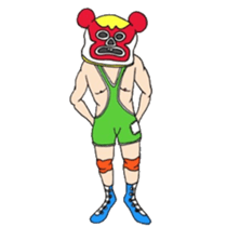 An illustrated Lucha Libre guide sticker #10107201