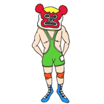An illustrated Lucha Libre guide sticker #10107201
