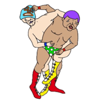 An illustrated Lucha Libre guide sticker #10107202