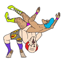 An illustrated Lucha Libre guide sticker #10107203
