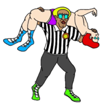 An illustrated Lucha Libre guide sticker #10107204