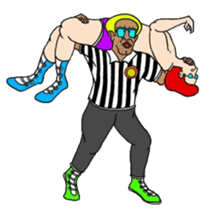 An illustrated Lucha Libre guide sticker #10107204