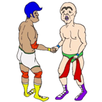 An illustrated Lucha Libre guide sticker #10107205