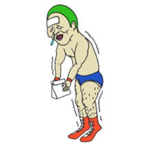 An illustrated Lucha Libre guide sticker #10107207