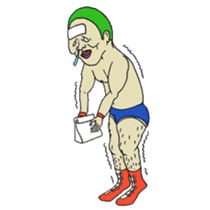 An illustrated Lucha Libre guide sticker #10107207