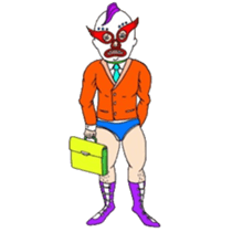 An illustrated Lucha Libre guide sticker #10107209