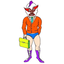 An illustrated Lucha Libre guide sticker #10107209