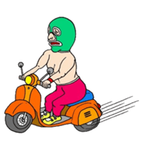 An illustrated Lucha Libre guide sticker #10107211