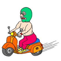 An illustrated Lucha Libre guide sticker #10107211