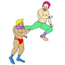 An illustrated Lucha Libre guide sticker #10107214