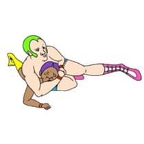 An illustrated Lucha Libre guide sticker #10107215