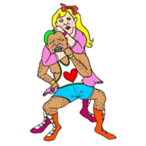 An illustrated Lucha Libre guide sticker #10107216