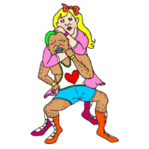 An illustrated Lucha Libre guide sticker #10107216