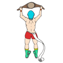 An illustrated Lucha Libre guide sticker #10107217