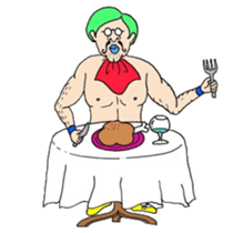 An illustrated Lucha Libre guide sticker #10107218