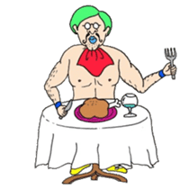 An illustrated Lucha Libre guide sticker #10107218