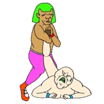 An illustrated Lucha Libre guide sticker #10107219