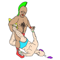An illustrated Lucha Libre guide sticker #10107220