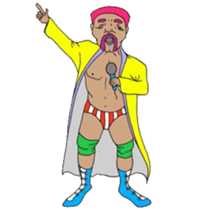 An illustrated Lucha Libre guide sticker #10107221