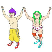 An illustrated Lucha Libre guide sticker #10107222