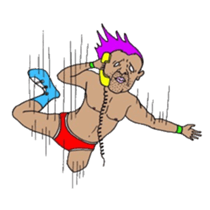 An illustrated Lucha Libre guide sticker #10107223