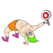 An illustrated Lucha Libre guide sticker #10107224