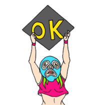 An illustrated Lucha Libre guide sticker #10107226