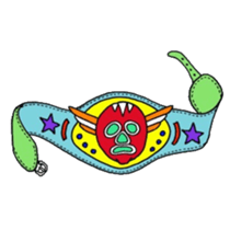 An illustrated Lucha Libre guide sticker #10107229