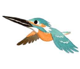 Happiness kingfisher-Crested Kingfisher sticker #10108194