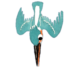 Happiness kingfisher-Crested Kingfisher sticker #10108195