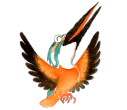 Happiness kingfisher-Crested Kingfisher sticker #10108197