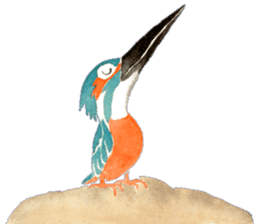 Happiness kingfisher-Crested Kingfisher sticker #10108199