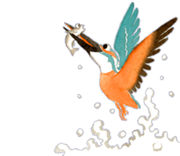 Happiness kingfisher-Crested Kingfisher sticker #10108200