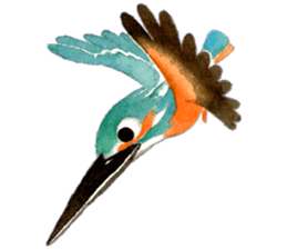 Happiness kingfisher-Crested Kingfisher sticker #10108202