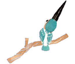 Happiness kingfisher-Crested Kingfisher sticker #10108204