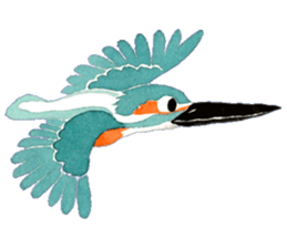 Happiness kingfisher-Crested Kingfisher sticker #10108207