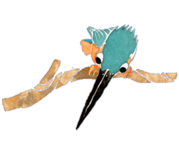 Happiness kingfisher-Crested Kingfisher sticker #10108210