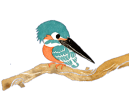 Happiness kingfisher-Crested Kingfisher sticker #10108211