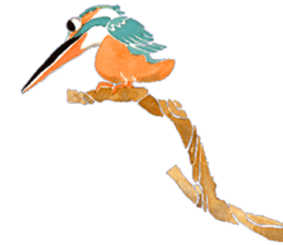 Happiness kingfisher-Crested Kingfisher sticker #10108215