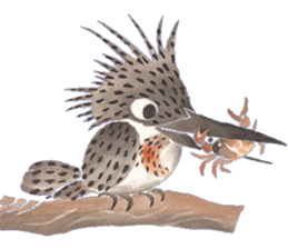 Happiness kingfisher-Crested Kingfisher sticker #10108225