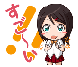 yurukawa high school girl Sticker sticker #10109235