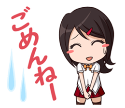 yurukawa high school girl Sticker sticker #10109242
